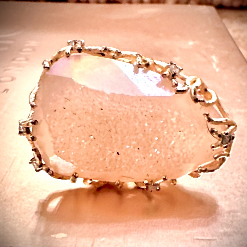 Kendra Scott Luxe Stone Nest iridescent drusy Ring